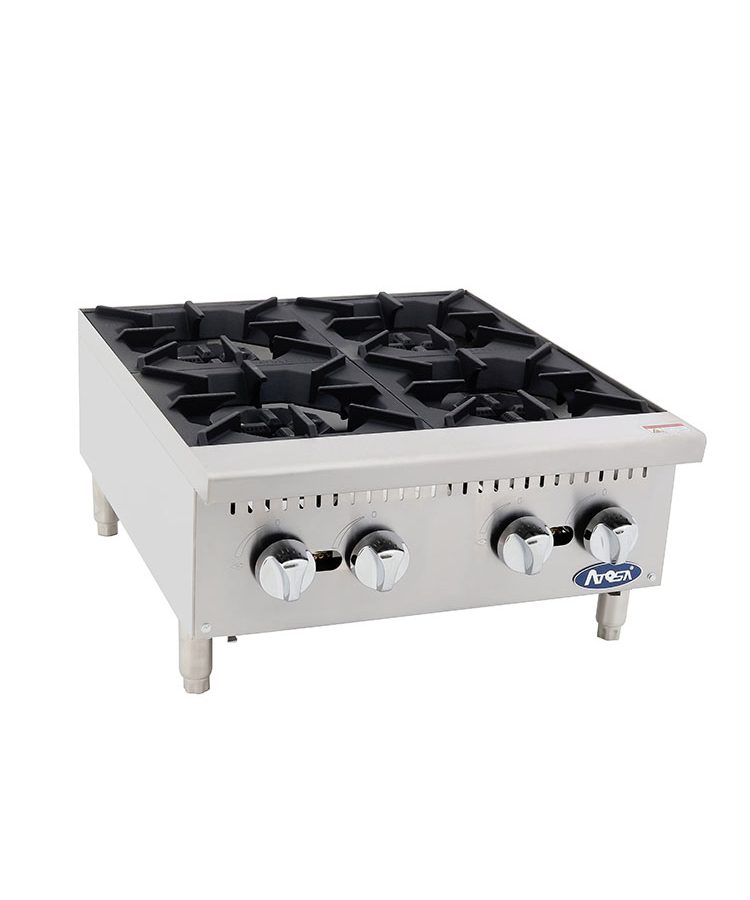 24 Four 4 Burner Countertop Range Gas Hotplate New Restaurant